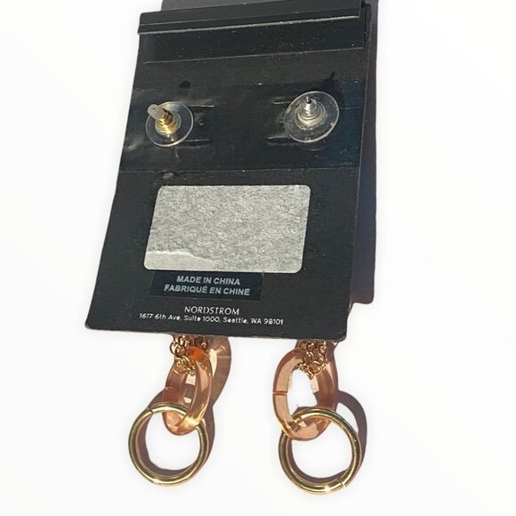 NWT‎ Nordstrom Free Press Statement Earrings Dangle Drop Hoop Bohemian New Boho - Picture 6 of 7